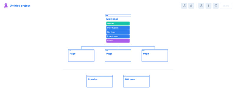 Octopus.do online sitemap creation tool