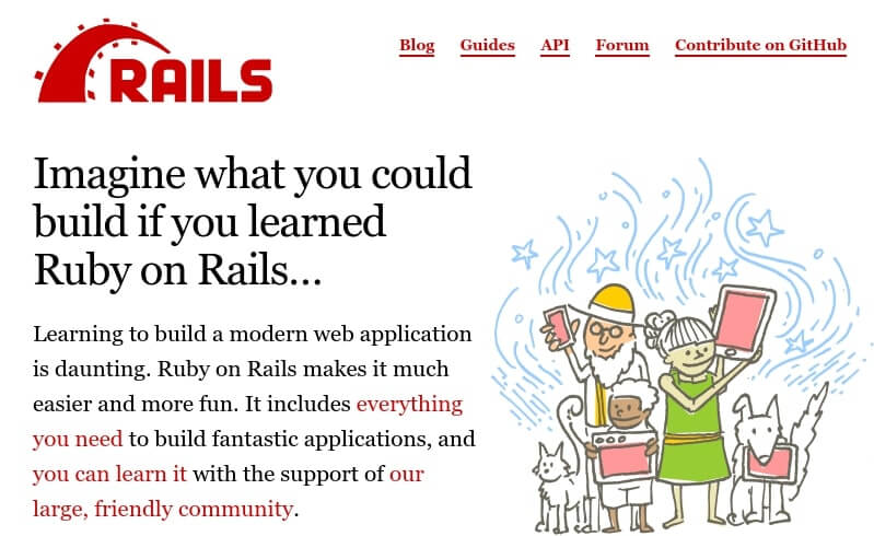 The Ruby on Rails framework.