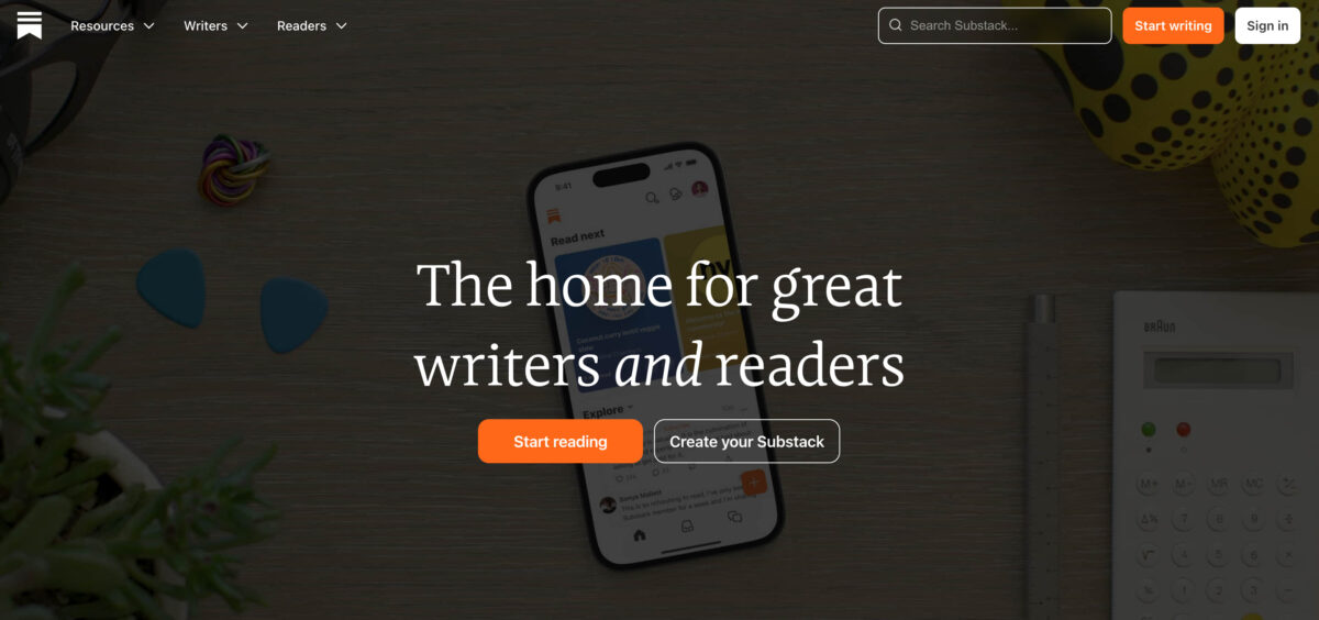 Substack Homepage
