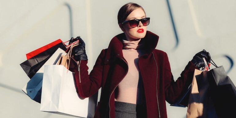 Woman with shopping bags