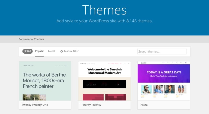 The WordPress Theme Directory.