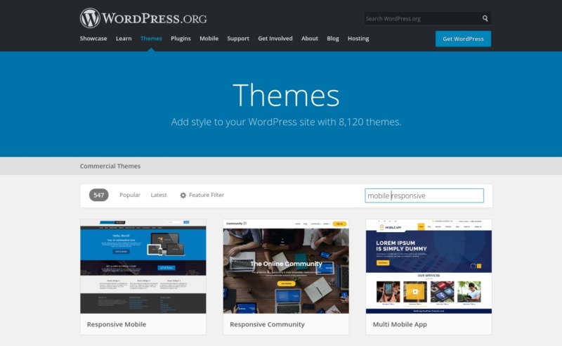 The WordPress Theme Directory.