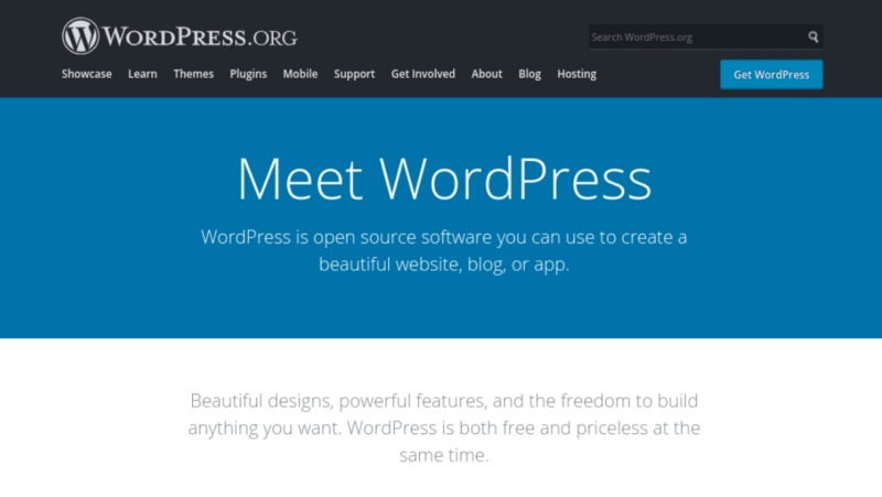 The WordPress.org website.