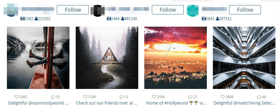 An example of an element created using the Instagram Feed WD plugin.