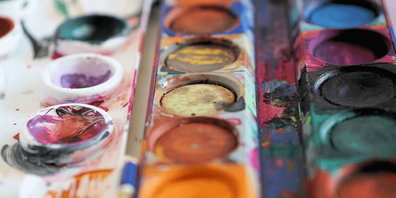 A painting palette.