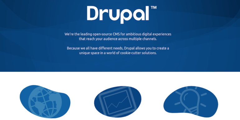 The Drupal home page.