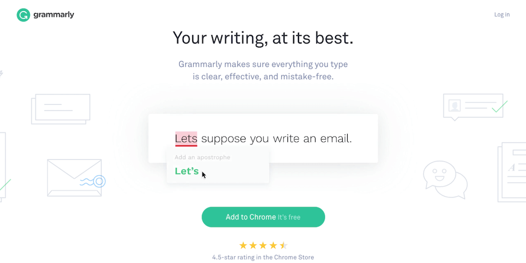 The Grammarly website.