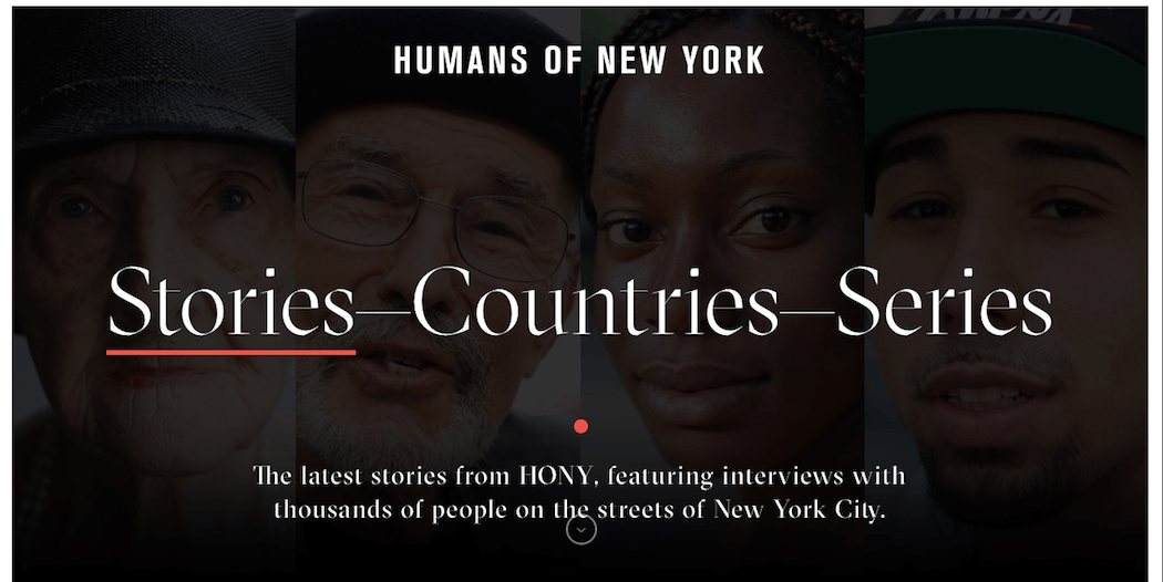 The Humans of New York website.