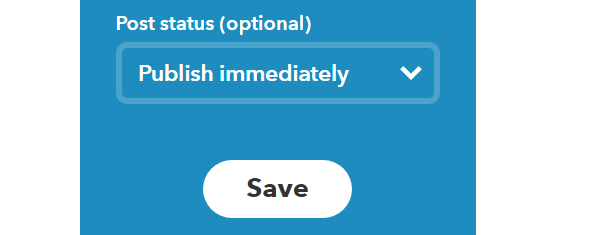 Configuring the default status for your Instagram posts.