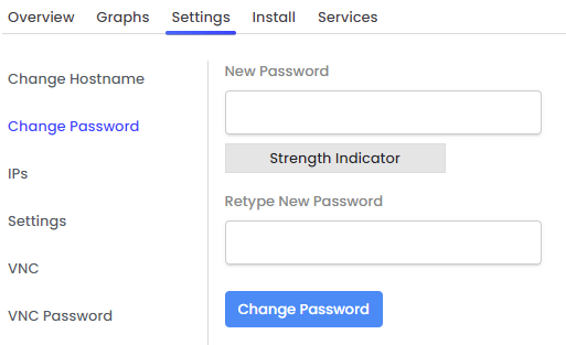 Change your unmanaged VPS root password