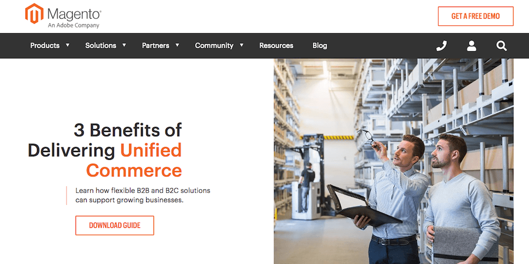 The Magento website.