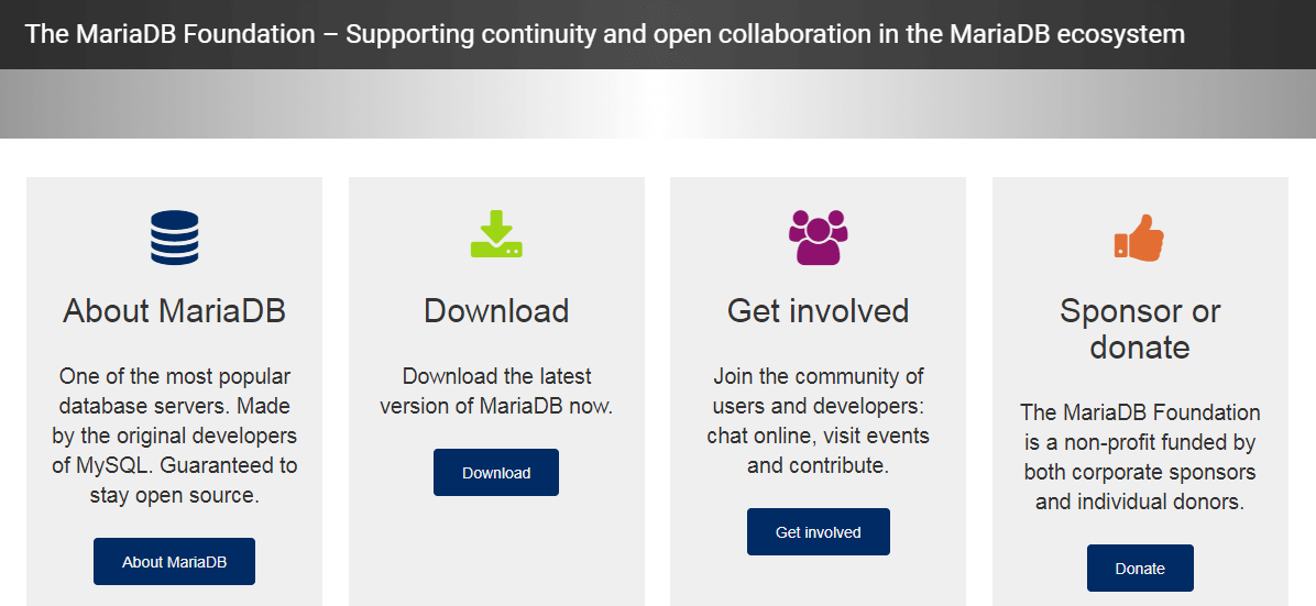 The MariaDB website.
