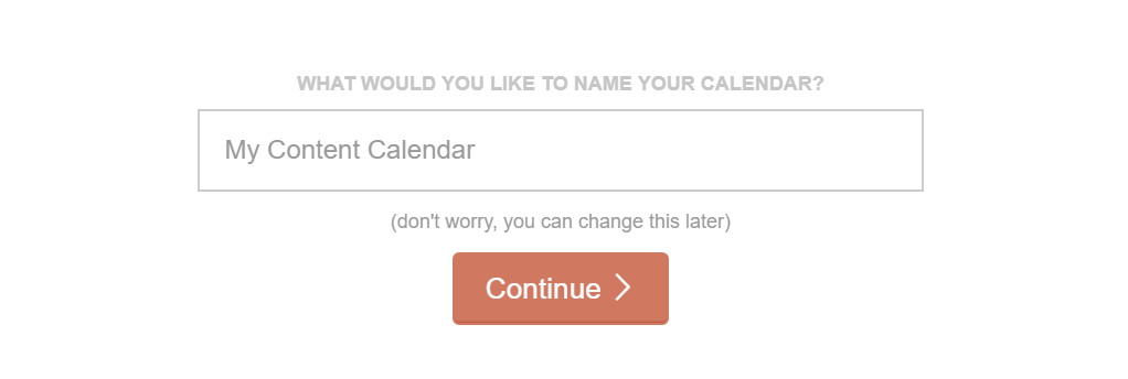 Setting a name for your calendar.