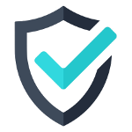 Light Blue Check Mark on Dark Grey Badge | A2 Hosting | A2 Hosting