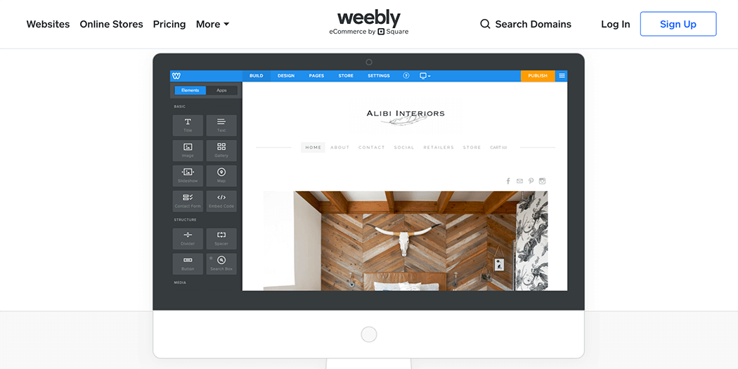 The Weebly website builder.