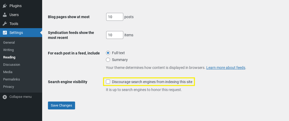 The WordPress 5.7 Esperanza dashboard.